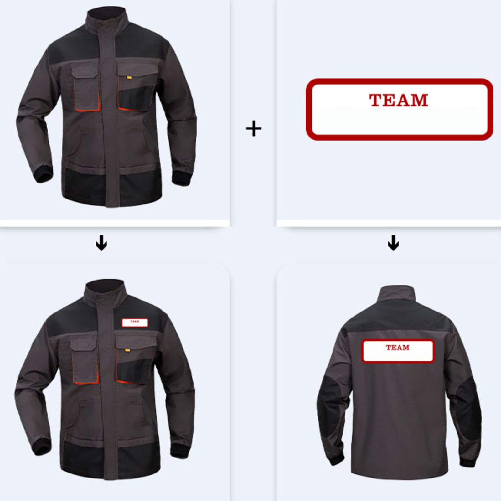 Logo Personnalisé Vêtements De Travail Ateliers Mécaniques Multi-Poches Manteau Personnalisé Ensemble De Pantalons Pochettes À Outils Tissu Durable Ingénieurs Techniciens