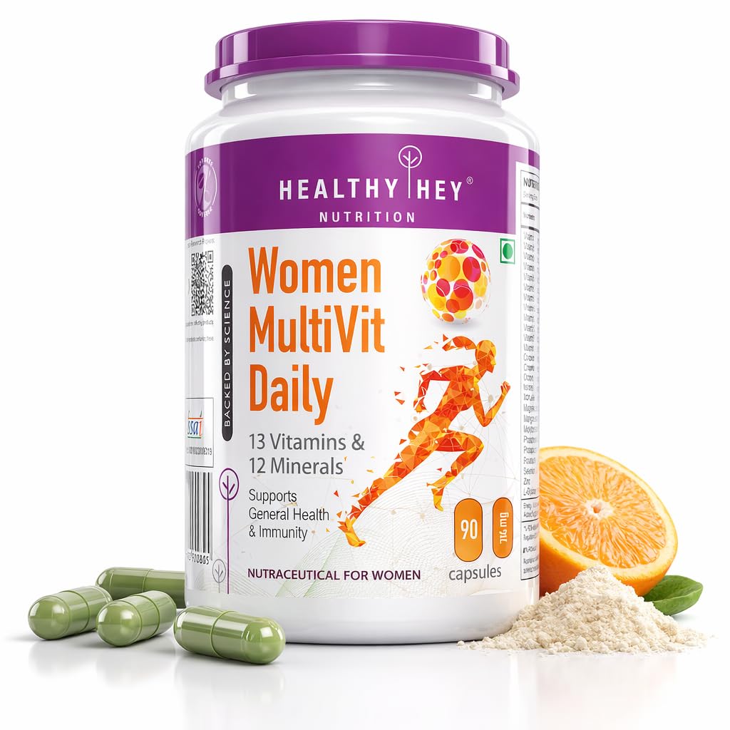 HealthyHey Nutrition MultiVitamin for Women - Multi-Vit Daily - 13 Vitamins & 10 Minerals - 90 Vegetable Capsules-image-29