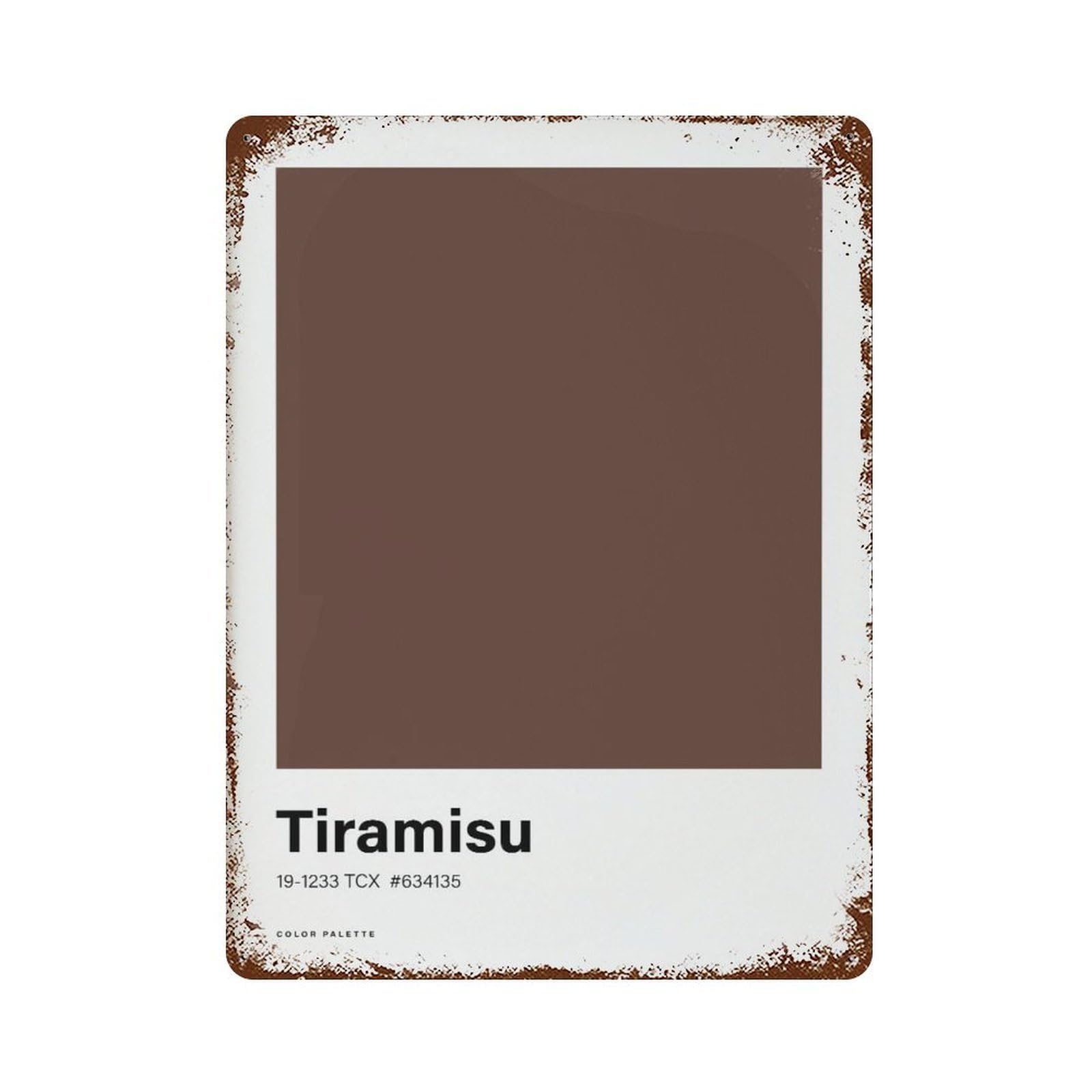xiaoxiaoshen Tiramisu Color Palette Minimalist Home Decor Wall Decor Art Metal Tin Poster Modern Home Decor Art Home Bar Shop Decorations Vintage Sign 40x30cm