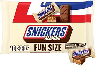 SNICKERS Almond Fun Size Halloween Chocolate Bars Individually Wrapped, 10.23 oz