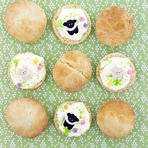 6. Bild von Günthart BackDecor süße Schäfchen | Schafe aus Zucker | essbare Dekoration für Süßspeisen | geeignet für Kuchen und Cupcakes | Scharfe mit dunklen und hellen Köpfen