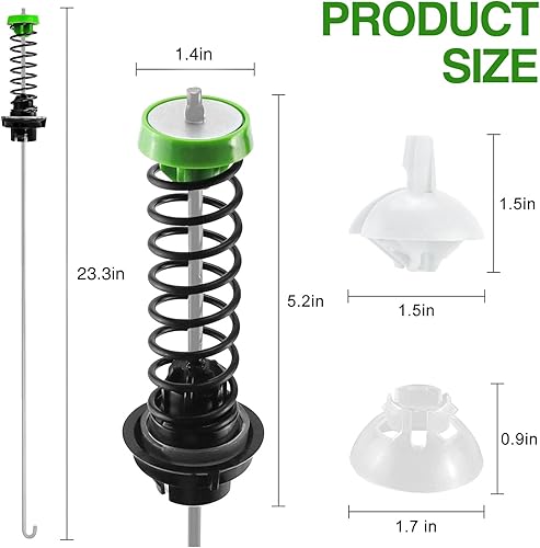 Miniatura 3 de Actualizado W11130362 WTW5000DW2 WTW5000DW3 WTW5000DW1 MVWX655DW1 MVWC565FW1 Kit de varilla de suspensión para lavadora Whirlpool Maytag Kenmore -