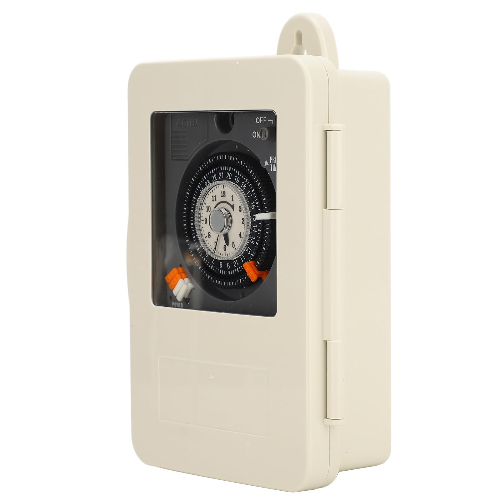 Temporizador Torvex, Temporizador mecánico de segmento programable con 96 pestañas de Encendido y Apagado, Control de iluminación y electrodomésticos para programación Diaria