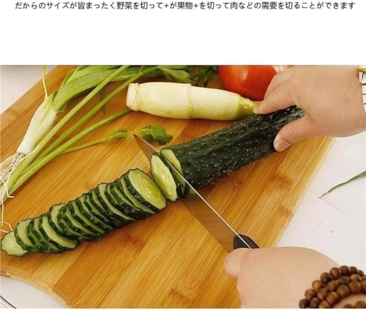 天然竹製まな板、高温強化、抗菌、防臭、キッチンやキャンプに多目的に使用できます。