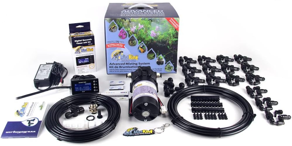 MistKing – Advanced Misting System (3/8" Spine), 5th Generation | Used by Zoos, Botanical Gardens, Institutions and Hobbyists | Expandable to 70 Nozzles |