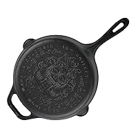 Victoria 10-Inch Dia de los Muertos Seasoned Cast Iron Frying Pan