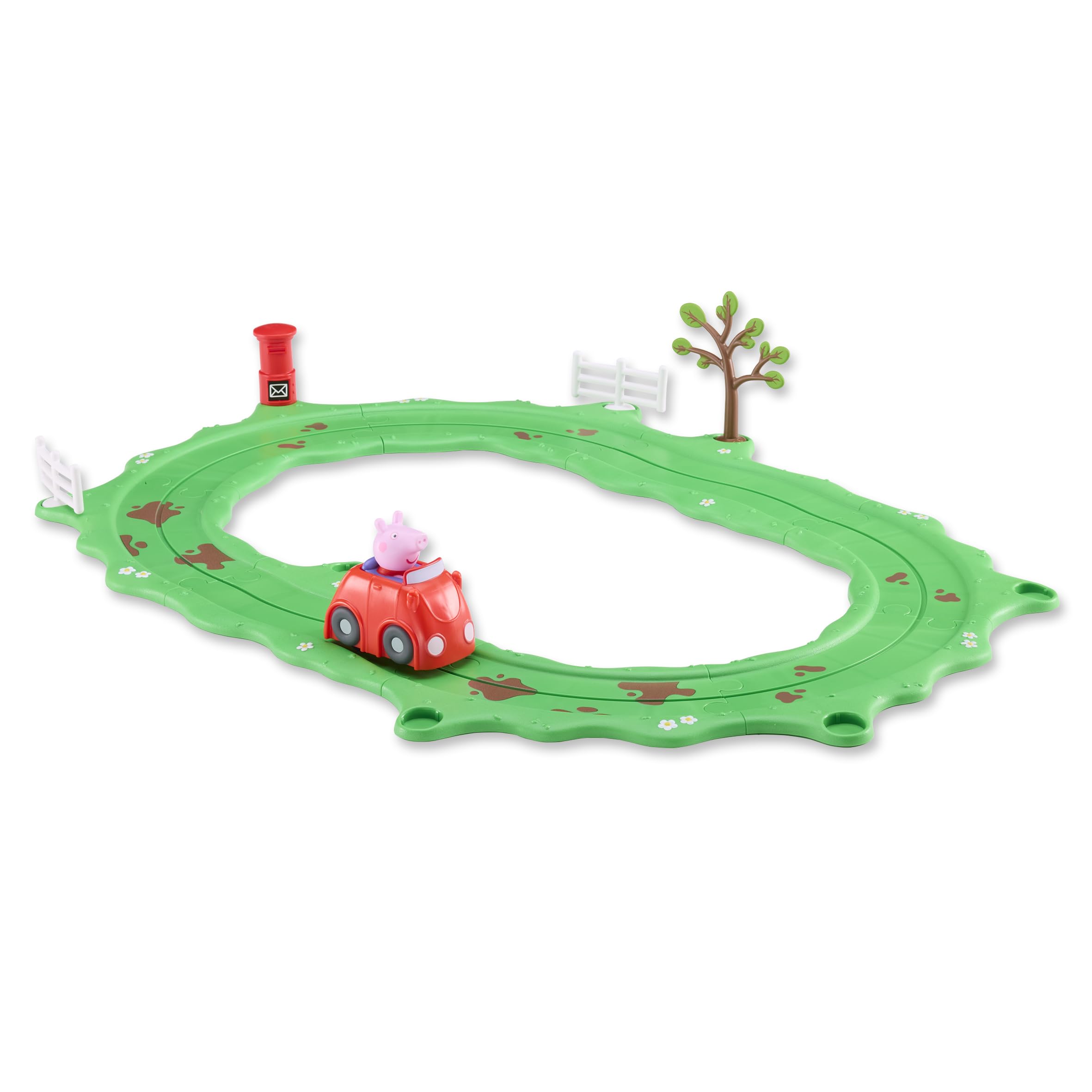 Peppa Pig Whizz Around Peppa’s Little Red Car Set, Motorised Vehicles, Track Toys, Pre-school Toys