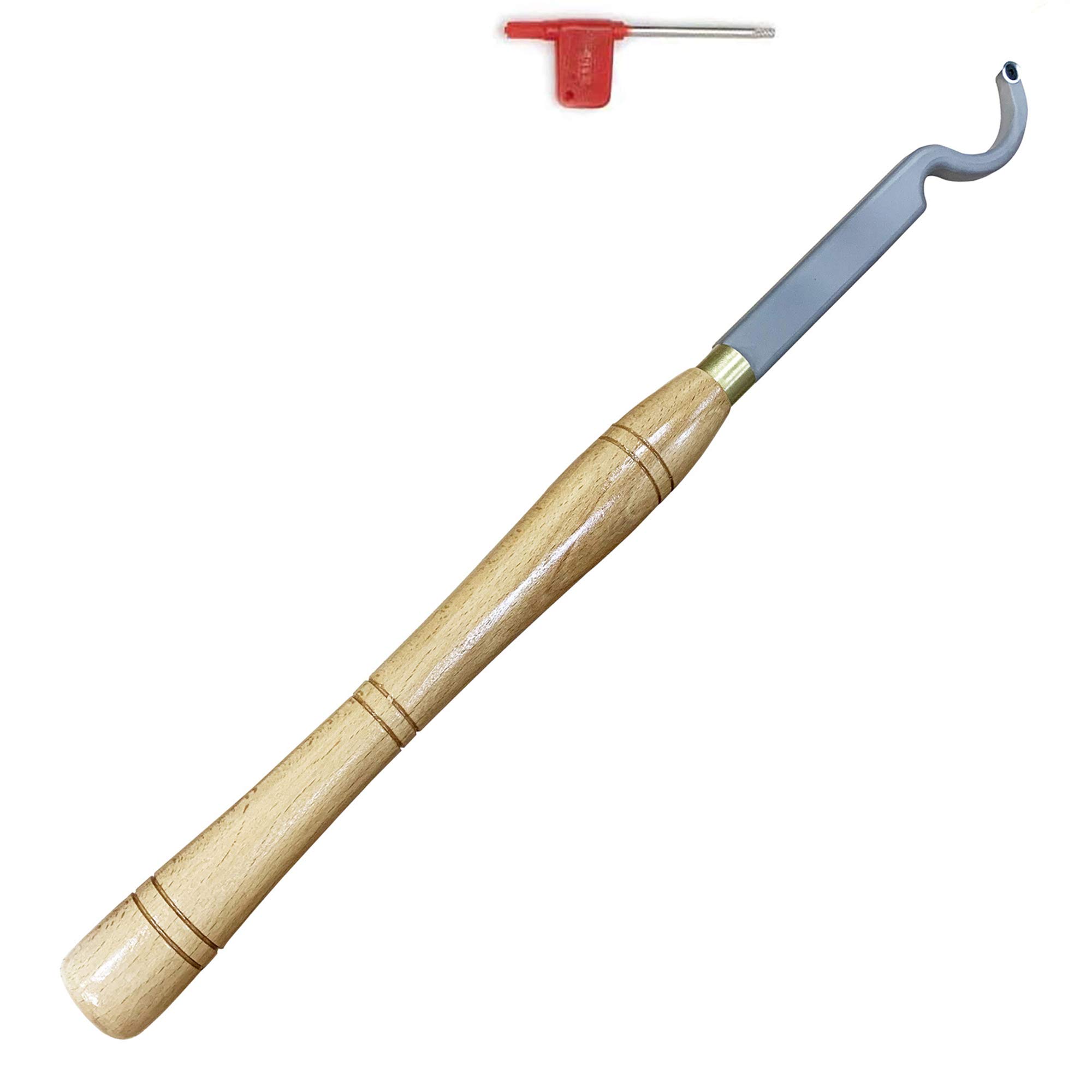 Utensili per Tornio Legno Utensile con Punta per Tornio a Collo di Cigno più Cavo con Inserto in Metallo Duro Rotondo da 12 Mm per Hobbista del Legno O Fai-da-Te