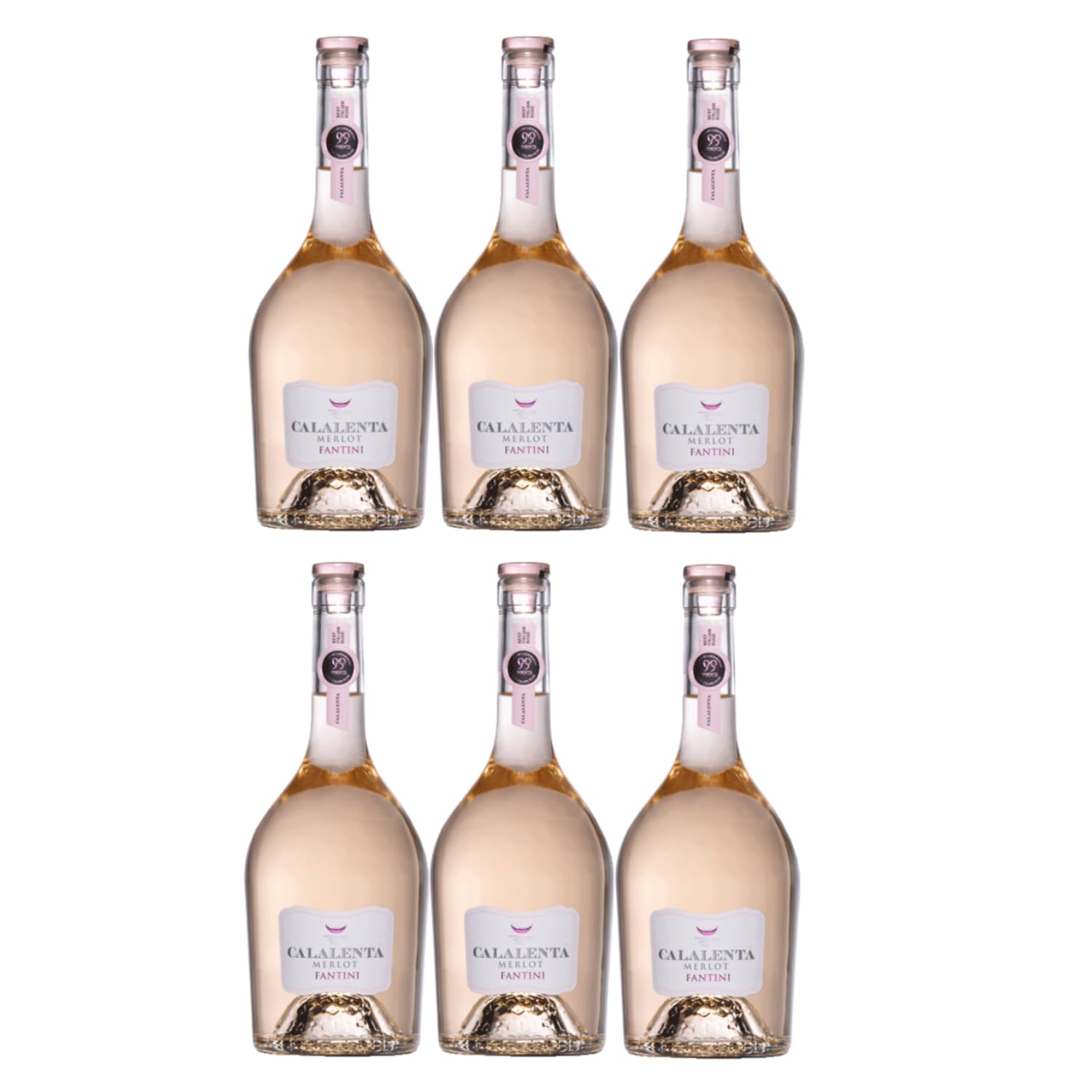 Fantini Calalenta Merlot Rosato Roséwein trocken Italien inkl. FeinWert E-Book (6 x 0,75l)