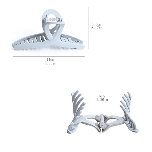 Miniatura 6 de Pinzas para el cabello grandes, antideslizantes, grandes mate, 4.3 pulgadas, clip de mariposa para cabello fino y grueso, para mujeres y niñas,