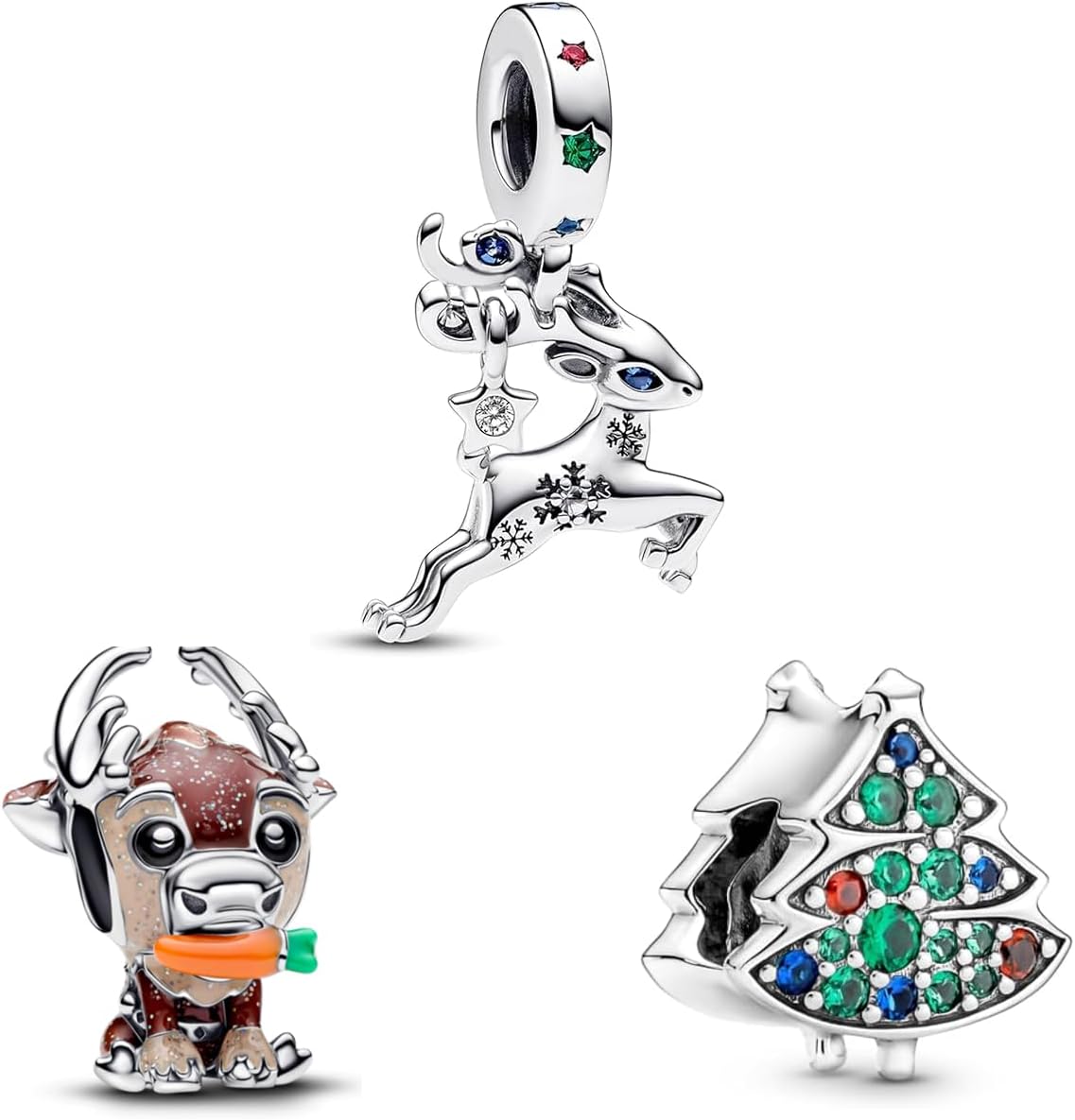 Fashion Family Flower Charms for Bracelets Love Mom Beads Dangle Pendants Christmas for Wome