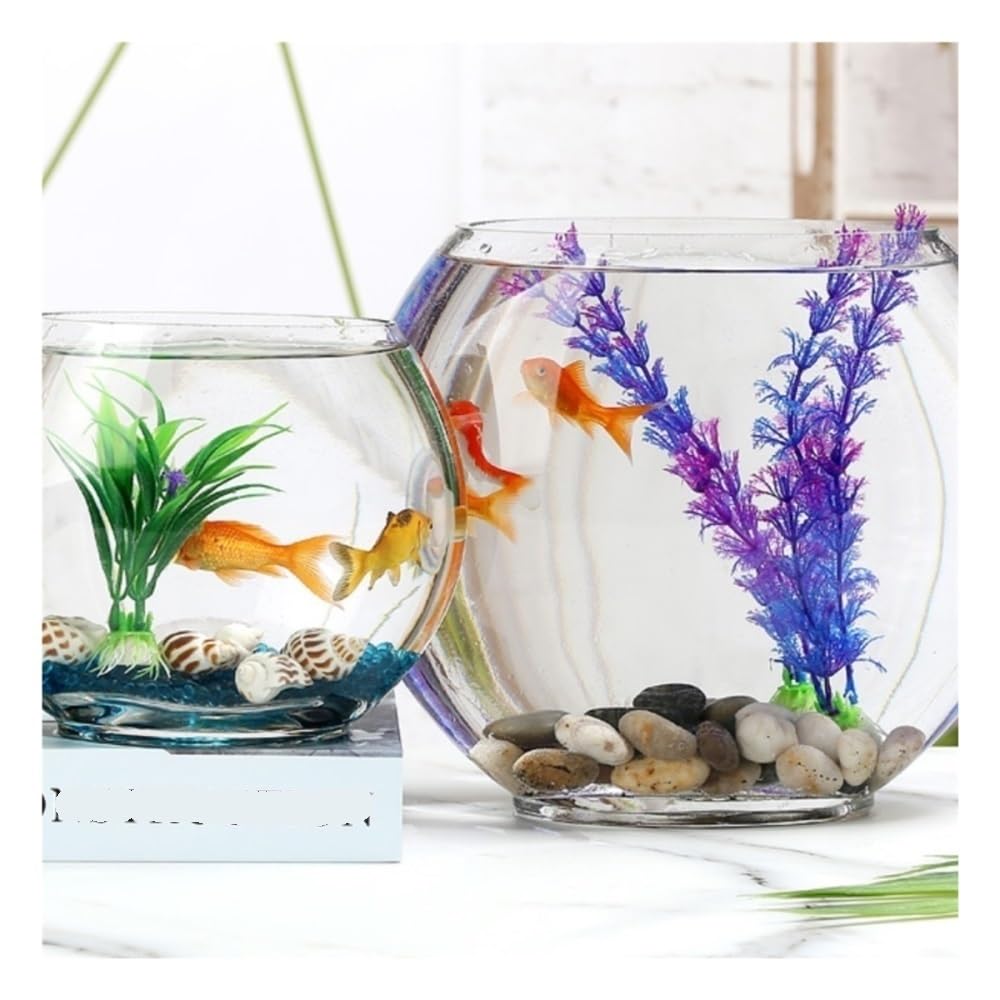 Aquarium Kreatives ovales Glas-Aquarium for kleine Goldfische, transparent, als Dekoration for Zuhause oder Schreibtisch.(13.5cm)