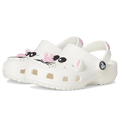 Crocs Kids Classic I AM Clogs (Toddler) Kids Shoes White/Pink Tweed Cat