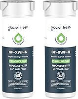 GLACIER FRESH XWFE Compatible Water Filter with Chip - NSF/ANSI 42 Certified Replacement for GE XWF Fridges, Pack of 2
