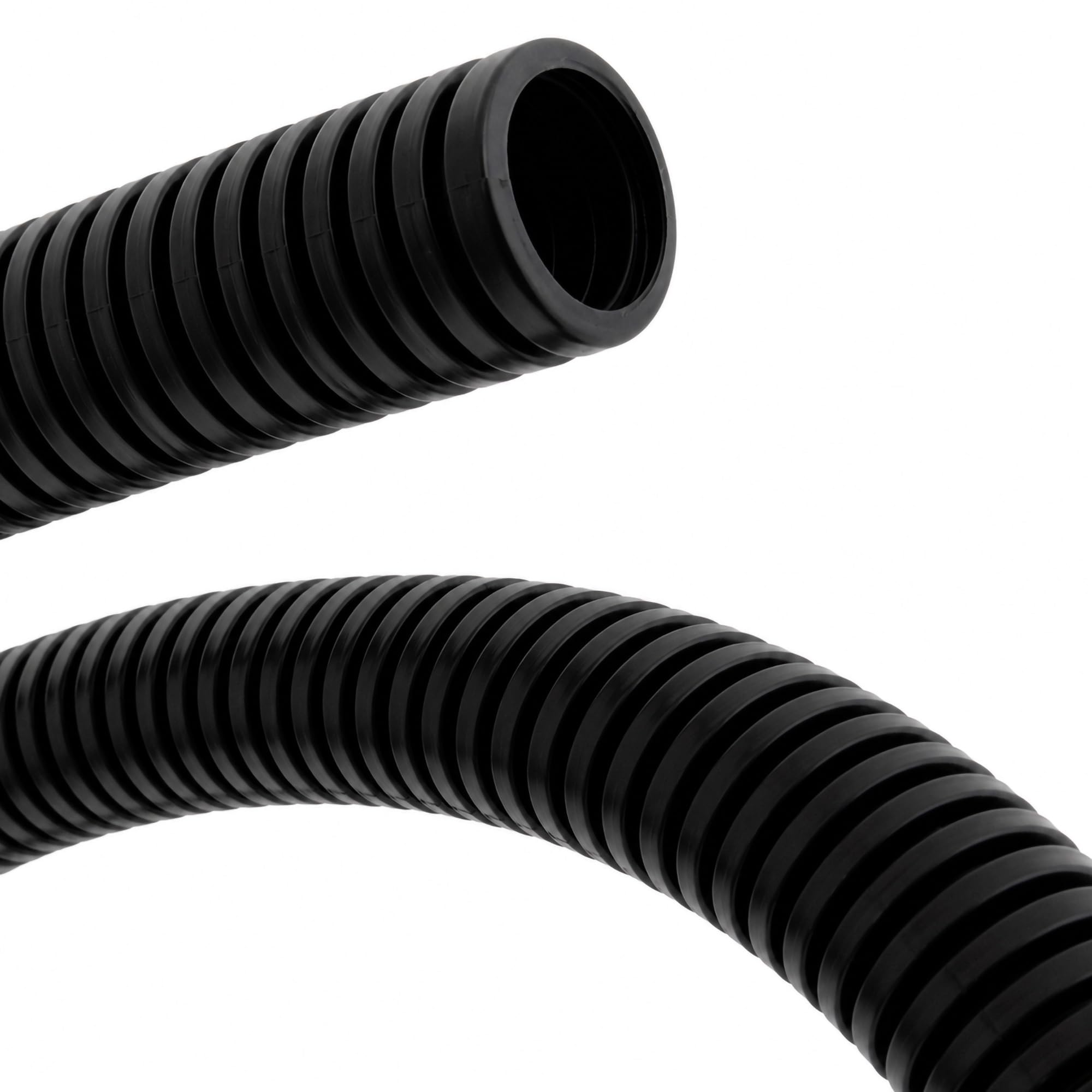 Seki Tubo corrugato da 21 mm, non scanalato, 10 m, nero, in polipropilene, flessibile, diametro interno 21 mm, per interni ed esterni, protezione cavi, per installazione elettrica di auto