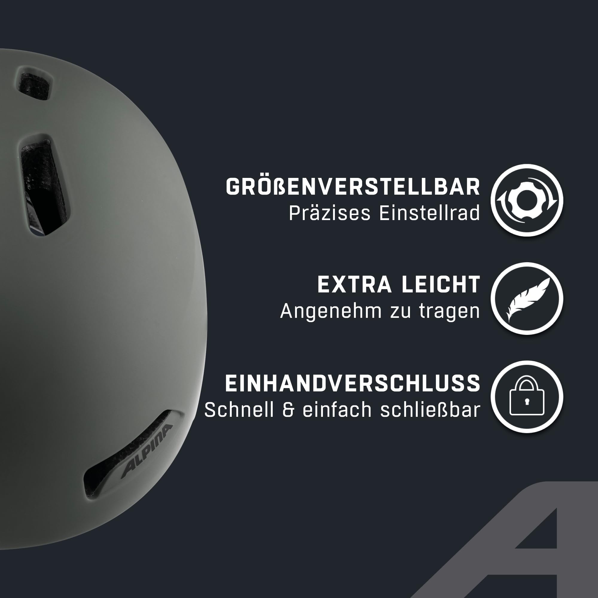 Alpina HAARLEM - Robuster, sicherer und Individuell Anpassbarer & Leichter Urban Fahrradhelm Für Erwachsene