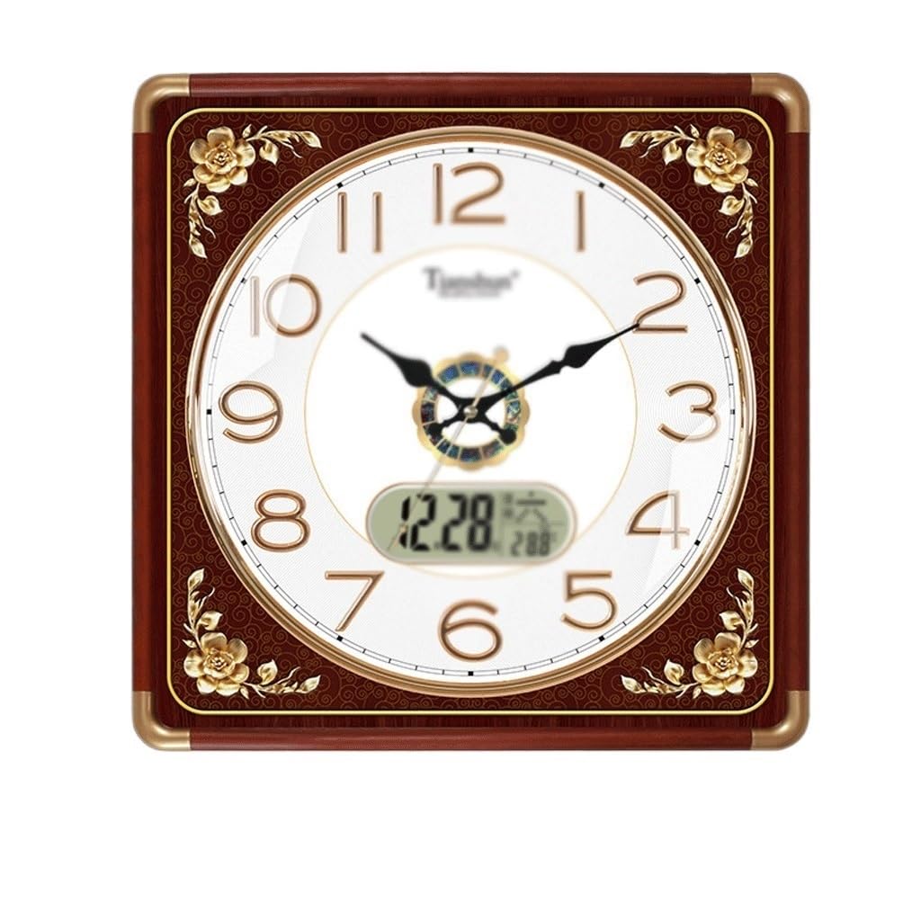 SLEEVE Decorative Clock Wall Clock Simple Living Room Silent Wall Clock Digital Quartz Clock Wall Clock(B)
