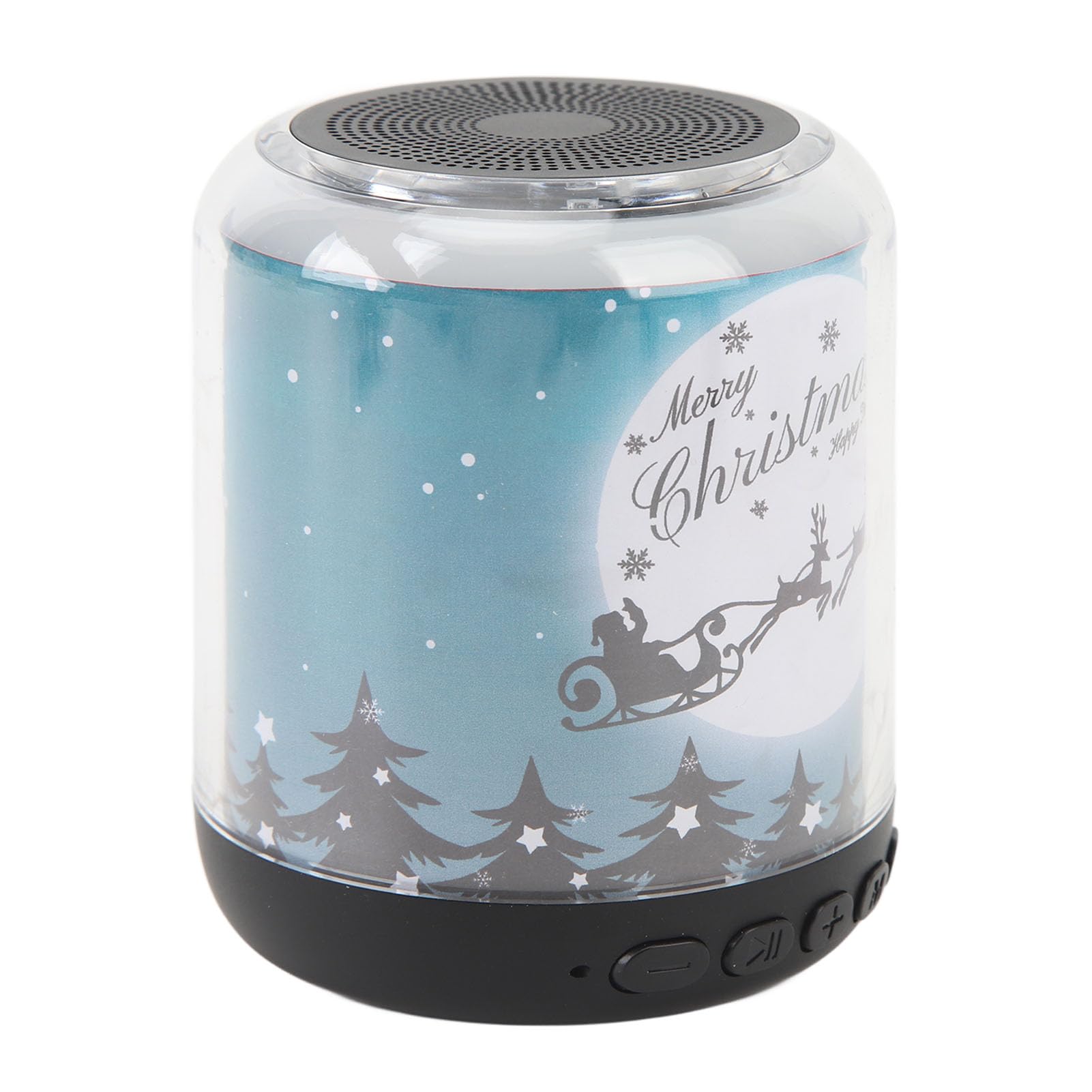 Cuifati Enceinte Bluetooth avec Veilleuse, Lampe de Chevet RVB (noël Bleu)