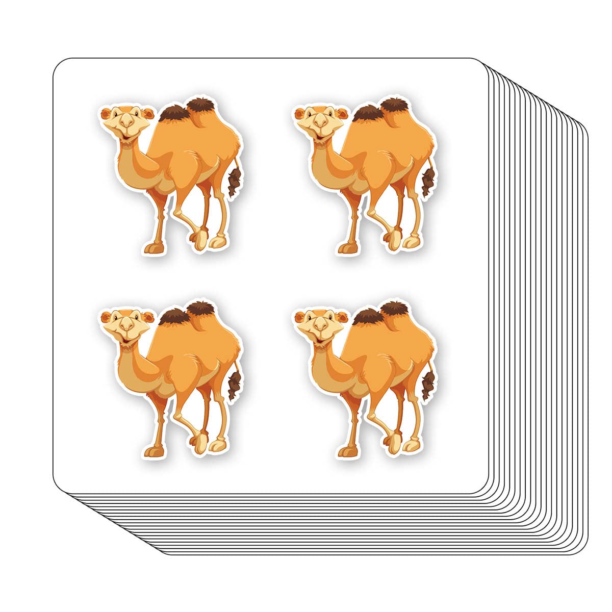 Camel Animal Stickers 1in for Scrapbooking, Arts, Craft, Kids DIY, Calendars Journals 80-Pack