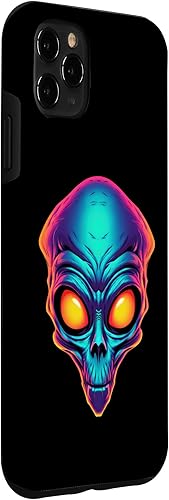 Miniatura 3 de iPhone 11 Pro Max Scary Alien Face UFO Alien Head Funny Alien Case
