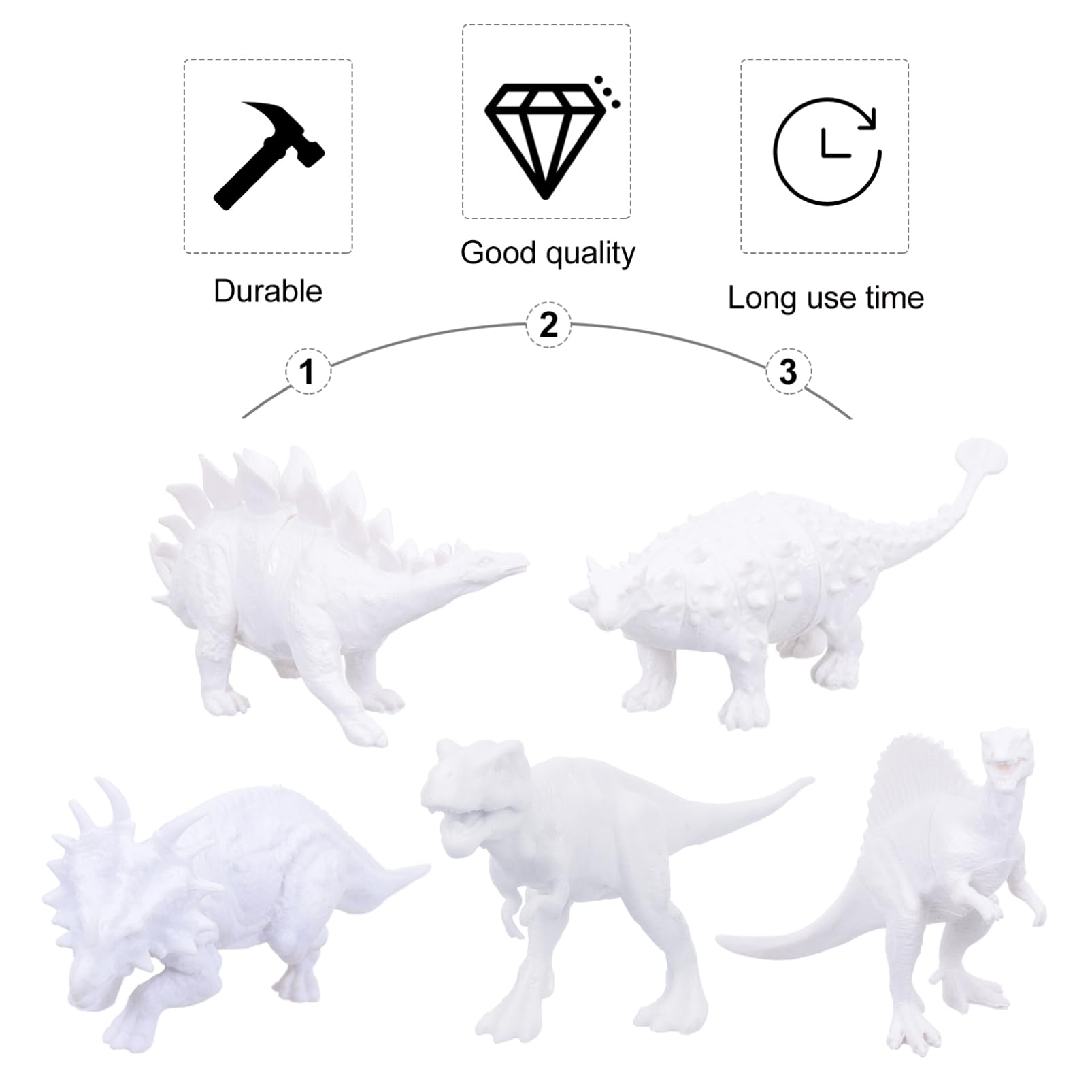 IMIKEYA Dinosaurier Spielzeugmodell Malset 1 Satz PVC für Kinder