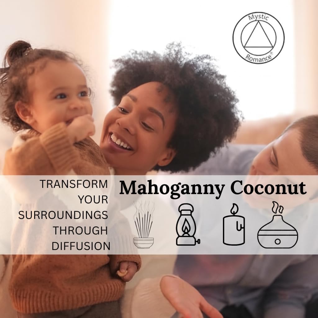 Mystic Romance Mahoganny Coconut 800ml Aroma Oil – Oil Diffuser Air Freshener for Home, Essential Oil Diffuser Fragrance, Diffusers for Home & Apartment Essentials, Living Room Decor Scent (800ml)