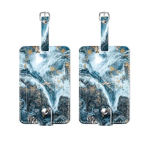 Wit & Work 4 Pack Etiquetas para Equipaje de Protección de Privacidad, Etiquetas de Viaje para Equipaje, Etiquetas Antipérdida para Equipaje con Tarjeta de Visita Personalizada, Deep sea Cover