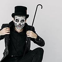 Vista 4 de BinaryABC Bastón de muleta de mago de plástico para disfraz de Halloween, bastones de senderismo para niños, accesorios de fiesta de personal