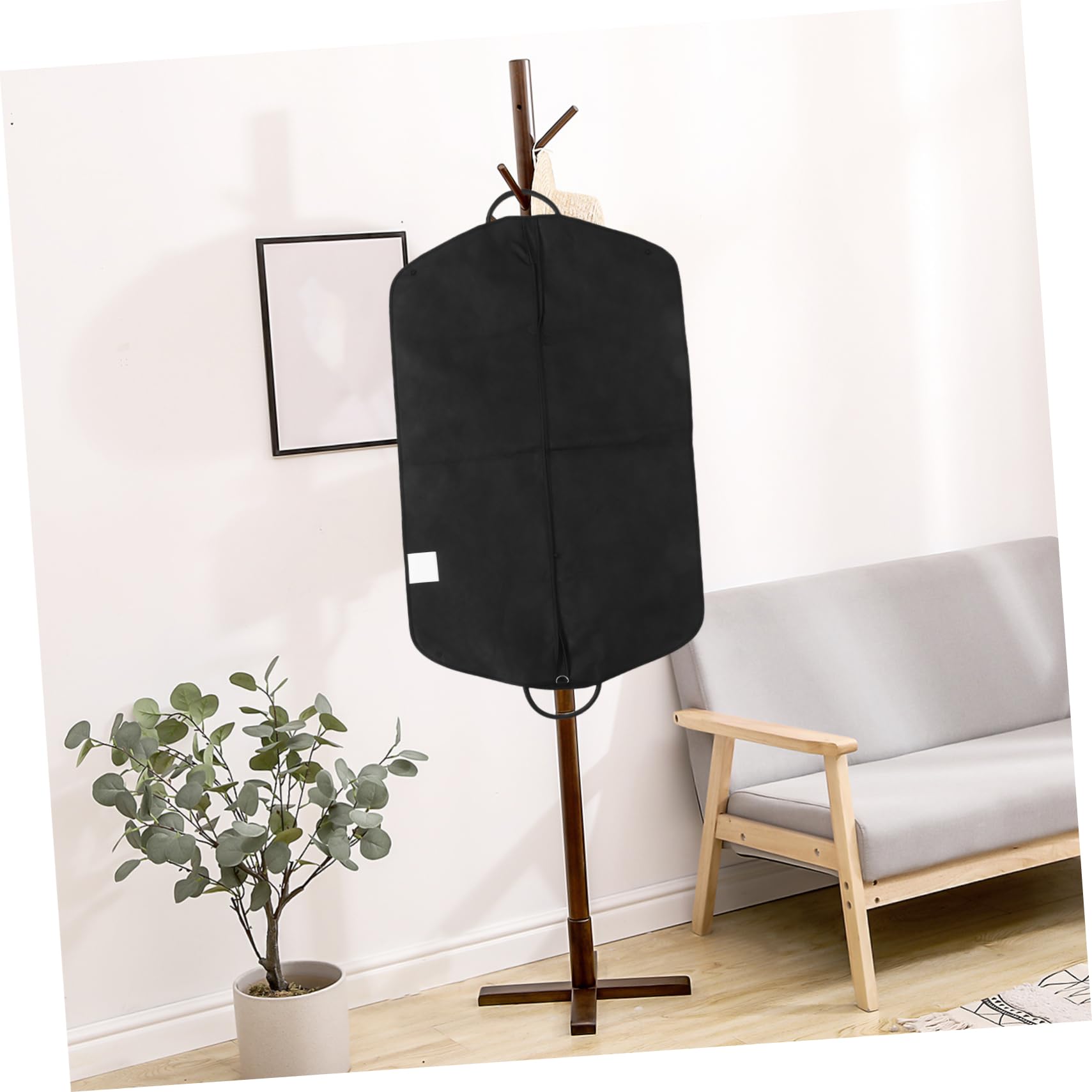 Fundas para Ropa 2 Piezas de Tela No Tejida con Asas | Color Negro, Cierre de Cremallera Resistente, Diseño Ligero y Ahorro de Espacio, para Viaje y Hogar