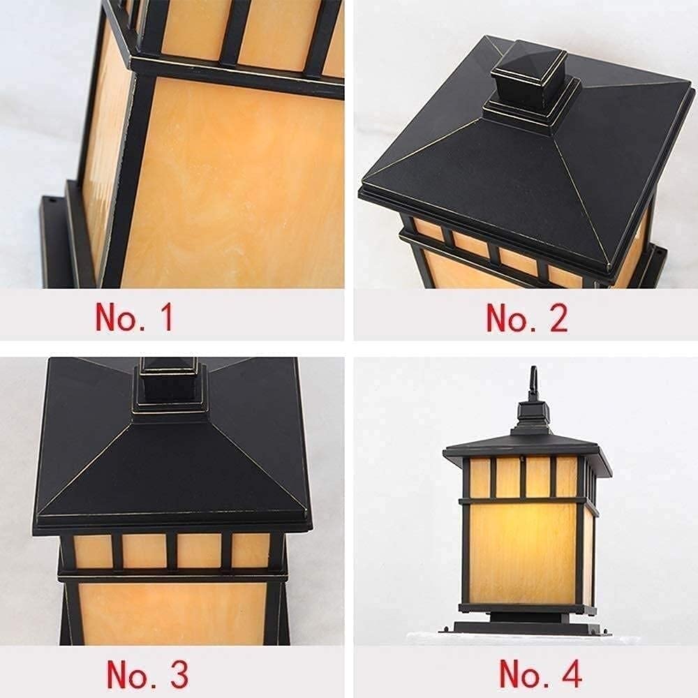 Lampe Colonne Lumineuse pour Jardin, Cour, Villa, aménagement paysager, Design créatif et étanche, Style Industriel Moderne et personnalisé, en PVC et Aluminium, 32 x 20 cm