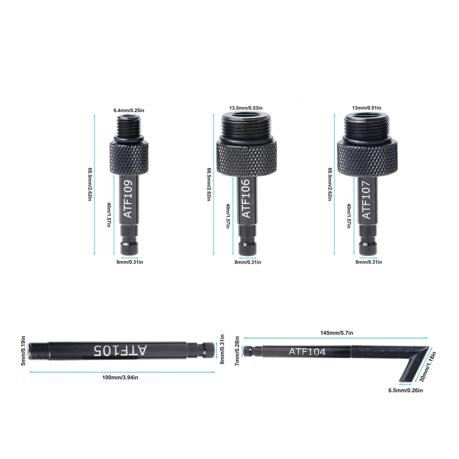 Yctze 5 sztuk ATF Napełnianie płyn automatyczna skrzynia biegów zestawy narzędzi mechanicznych adapter do napełniania ATF adapter do napełniania płynu trans adapter