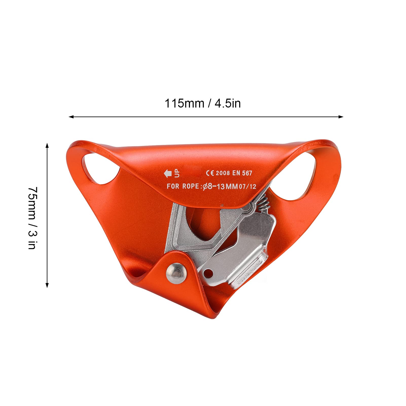 Chest Type Automatic Ascender, Climbing Automatic Ascender Outdoor Mountaineering Chest Type Automatic Ascender Rope Climbing Rock Climbing Equipment(Orange)