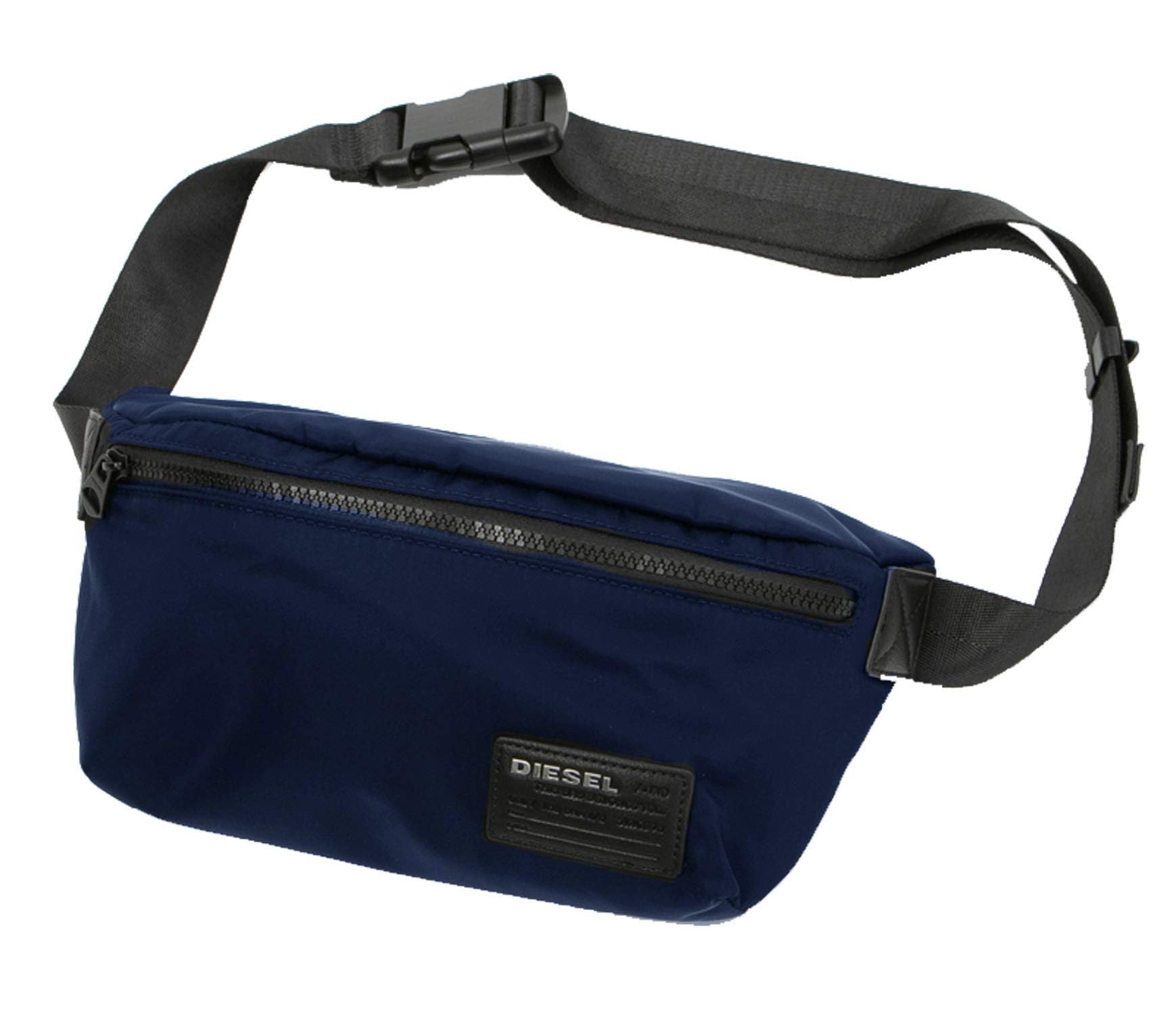 Sac banane Diesel F-Scuba bleu réglable en textile résistant