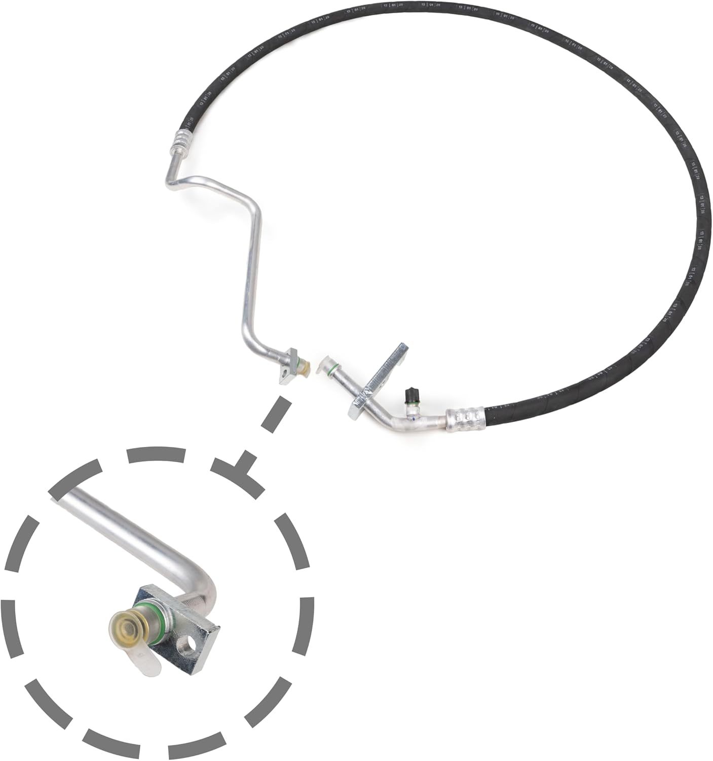 Discharge AC Line Compressor to Condenser Hose Assembly Compatible with Peterbilt Kenworth Trucks Replaces F50-6242-1475 09-1406 683-T9379 T9379 683-2648