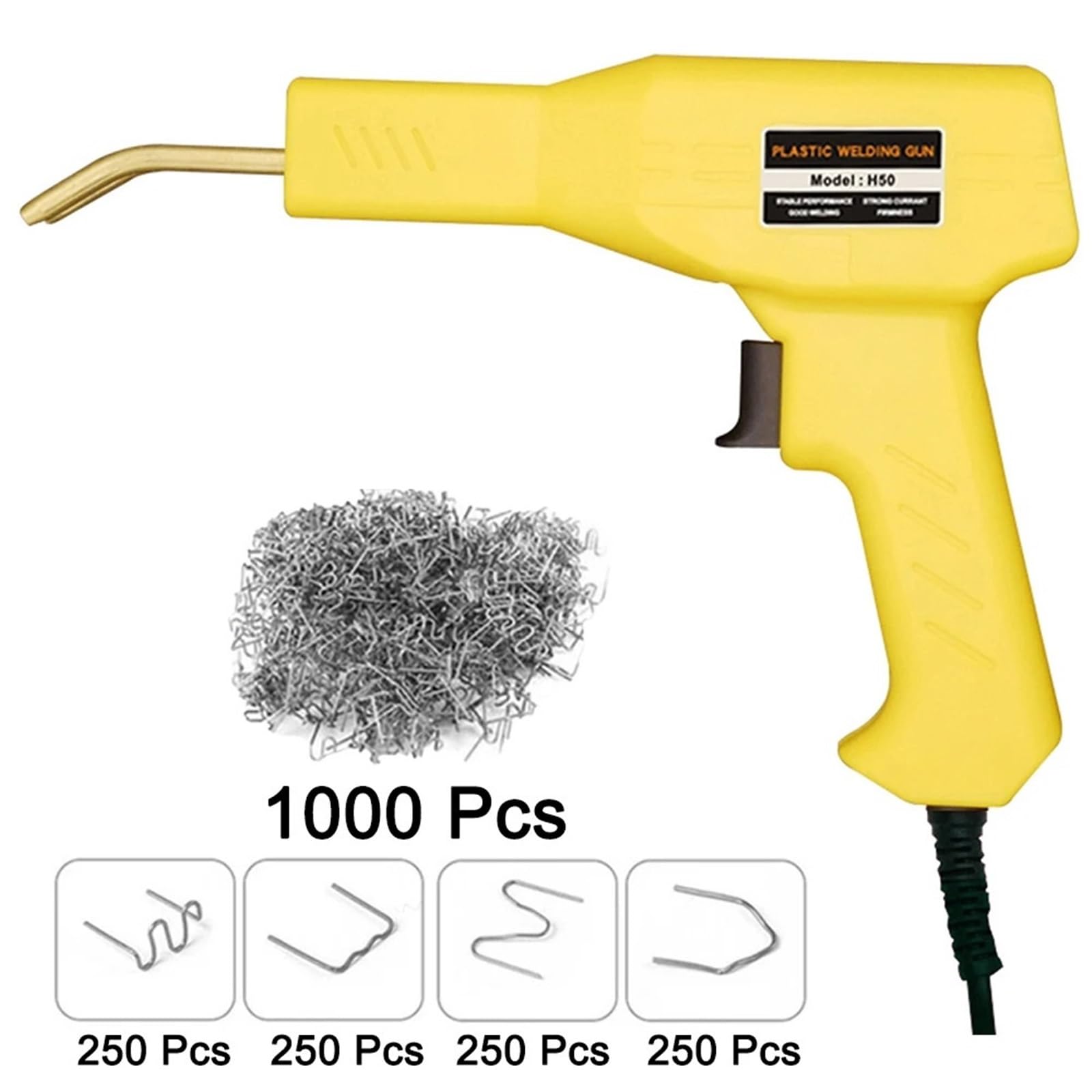 Wielofunkcyjna spawarka do plastiku zawiera 200/1000 szt. gwoździ spawalniczych, zabezpieczenie przed przegrzaniem, pistolet spawalniczy do plastiku Maszyna do naprawy spawarki