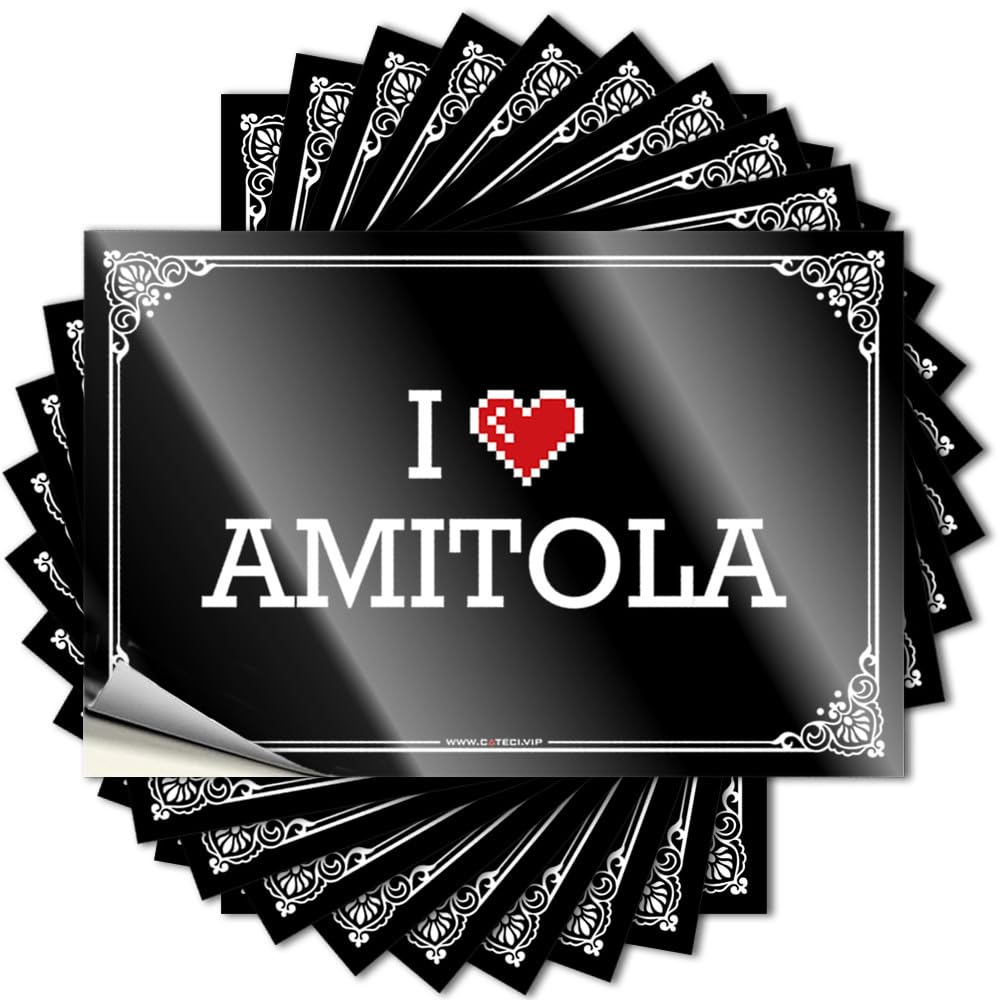Bumper Life Custom Stickers, Case Waterproof I Love Amitola for Hydro Flask | Custom Vinyl Decals for Thankful Holiday Gift(8X12CM)