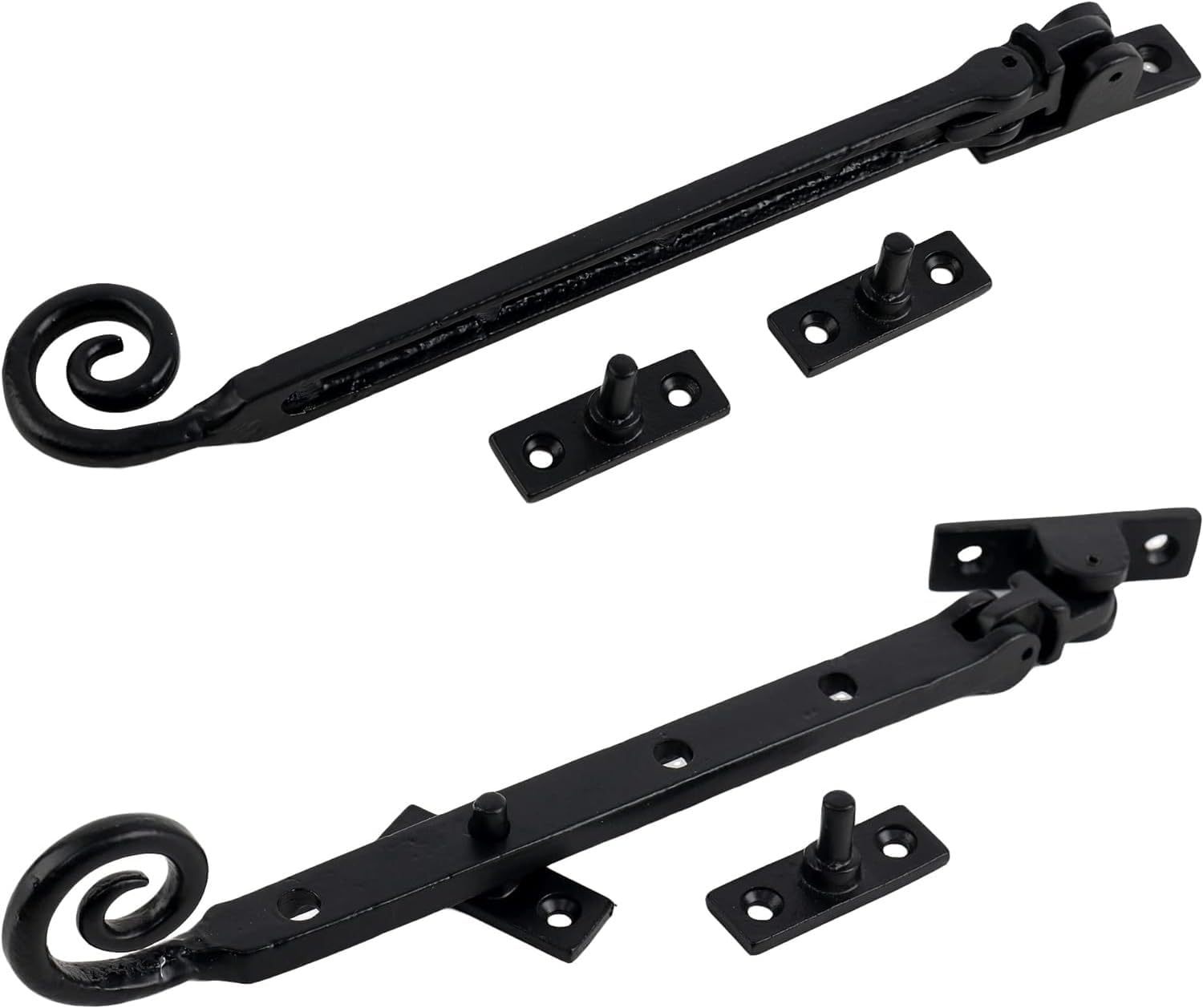 SKANDH Iron Window Casement Stays, Antique Black Powder Coated (10" Inch, Pack of 2)
