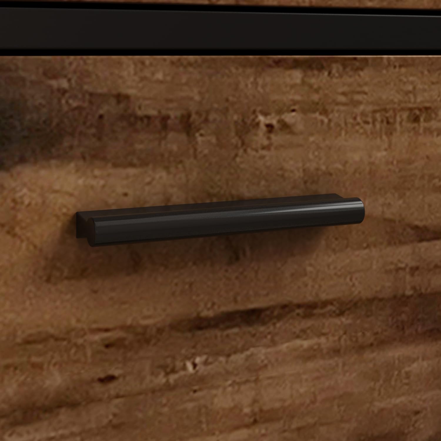 Armadietto da cucina alto a buffet, con 3 cassetti e 2 ante, stile industriale, ripiano aperto, forno a microonde, 100 x 40 x 175 cm, legno + ferro