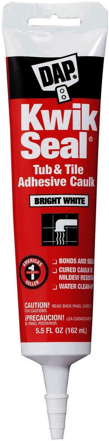 18001 Pack 5.5 oz. Kwik Seal Kitchen and Bath Adhesive Caulk, White