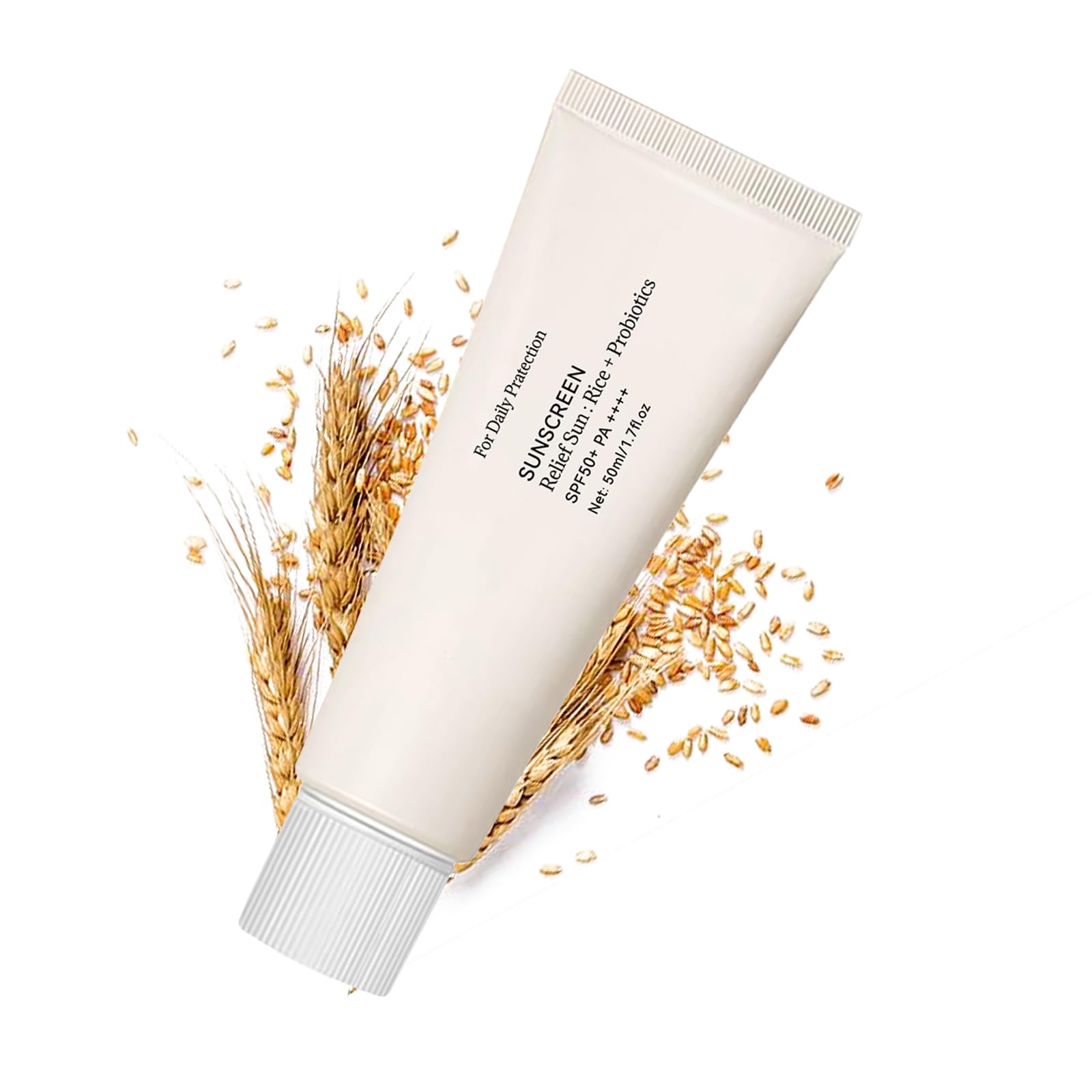 Relief Sun Organic Sunscreen SPF50+,Rice and Probiotics PA++++Korean Cream Care | Korean Skin for All Skin Types/UV Defens(50ml)