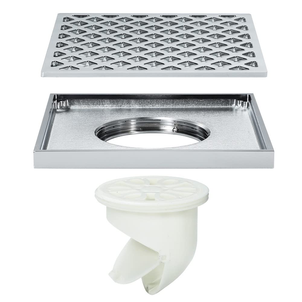 Odpływ podłogowy mosiężny kwadratowy odpływ podłogowy 150 * 150 mm chromowany niewidoczny łazienka duży odpływ podłogowy (kolor: A)