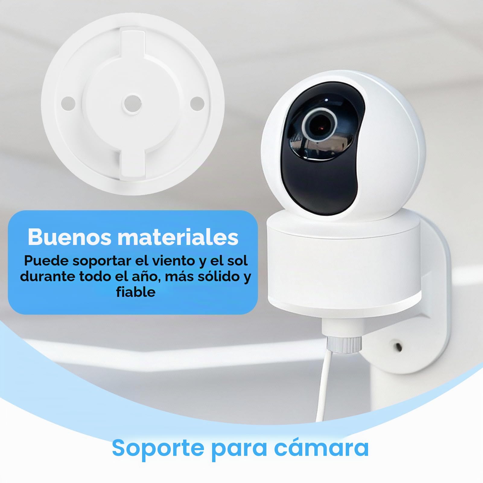 Soportes Cámara Vigilancia WiFi Interior 55 mm para Tapo C200 C210 IPC40C IPC42C TPC42EW IPC43AN IPC43AW MIPC451, Lote de 2 Soportes Kit para Cámara Domo Bases de Montaje Mural Accesorio