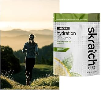 SKRATCH LABS Sport Hydration Drink Mix, Matcha Tea & Lemon (15.5 oz, 20 servings) - Natural, Low Sugar, Electrolyte Powder Developed for Athletes and Sports Performance, Gluten Free, Vegan, Kosher