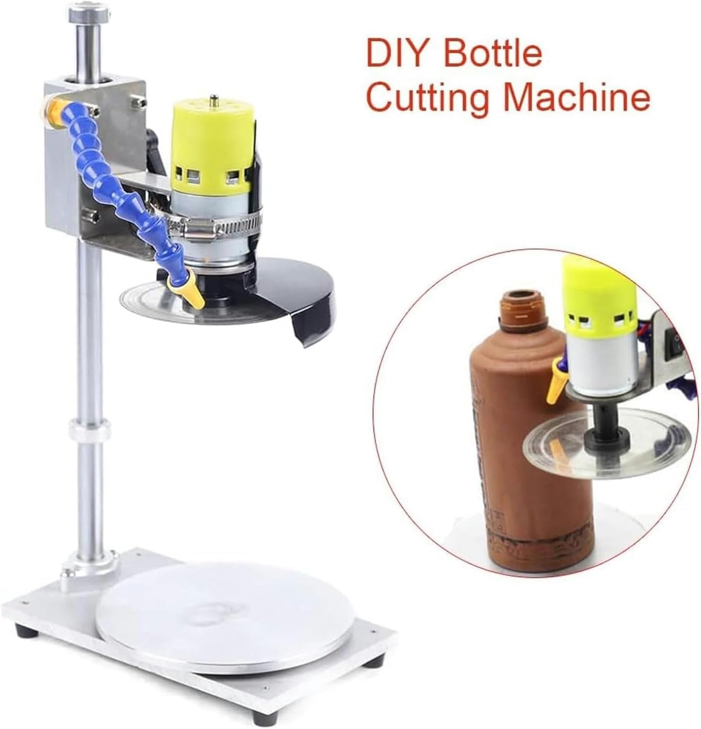 Taglia Bottiglie di Vetro Irregolari da 200 W, profondità di Taglio Massima di 30 mm, Kit di Utensili per Il Taglio di Bottiglie di Vino da 6000 Giri/min, per progetti Fai da Te, in Ceramica