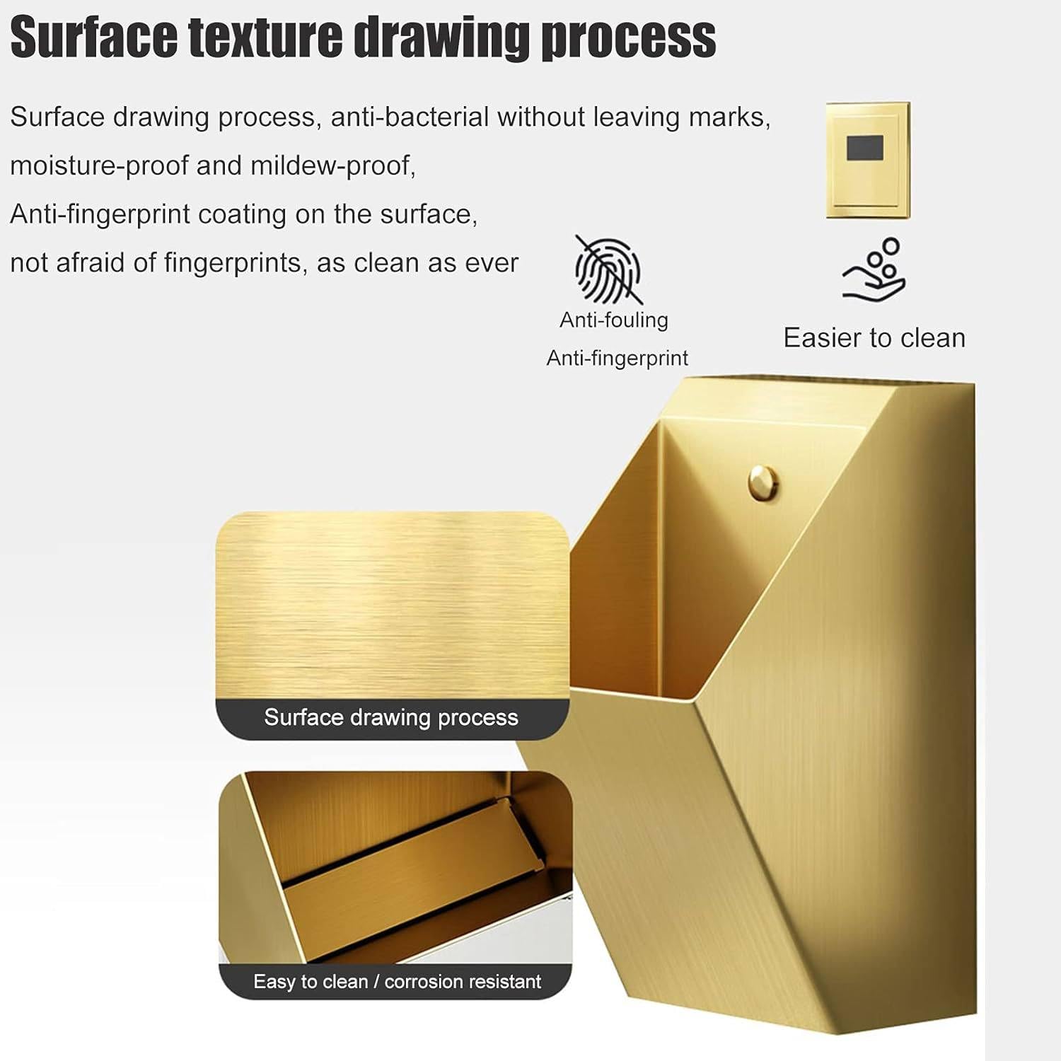 Orinatoio a Muro, orinatoio Commerciale per Uomo, orinatoio per Uomo a induzione Domestica, orinatoio, per Bar/aeroporto/Bagno pubblico dell'hotel Rosegold-Urinal