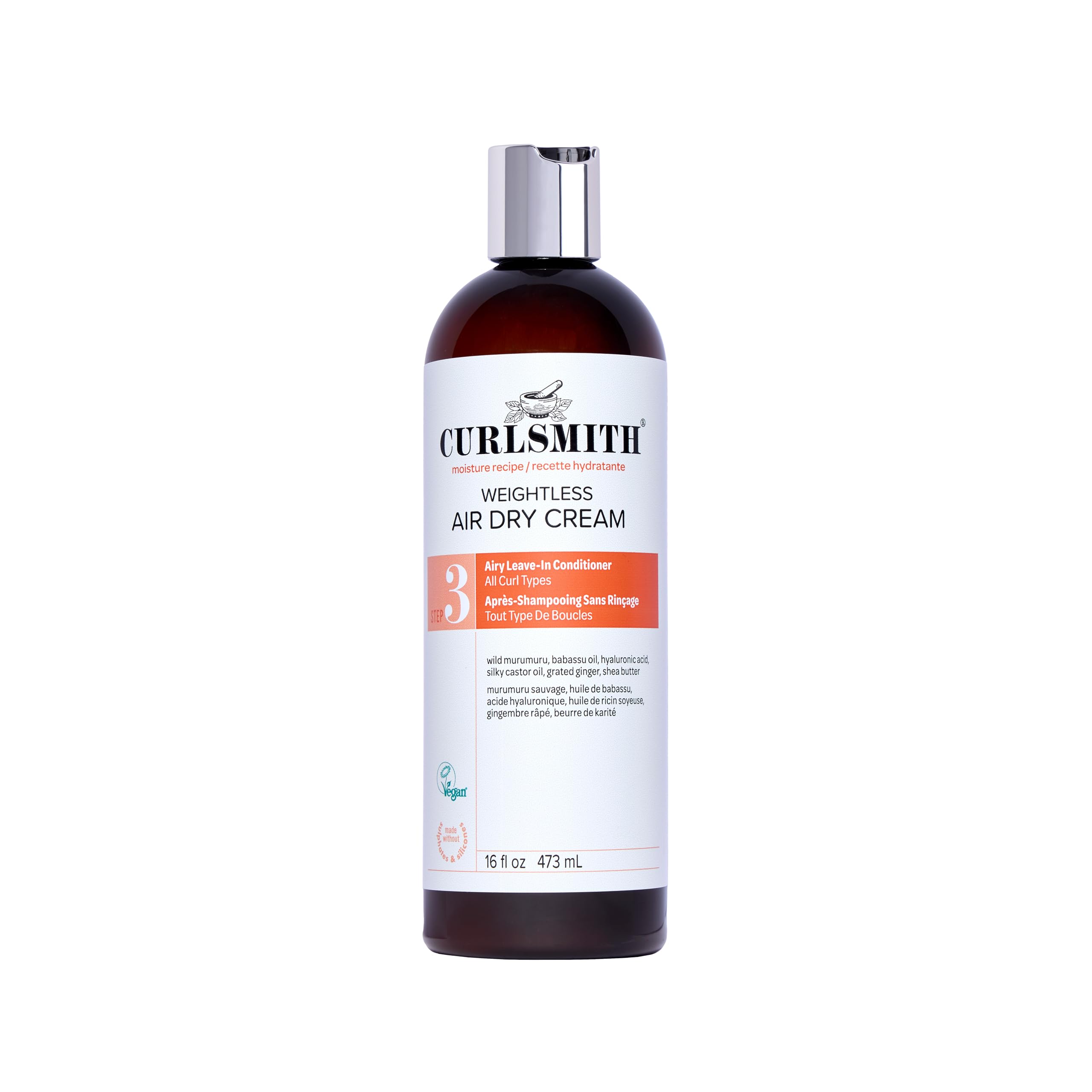 Curlsmith - Weightless Air Dry Cream - Vegan Leave-In Conditioner for Any Hair Type, Smooths Hair (473ml)