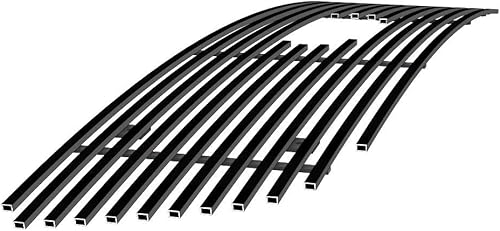 APS Compatible con Ford F-150 1999-2003 Harley Davidson Lightning Honeycomb Style con logotipo Show Main Upper Acero inoxidable Negro 8x6 Horizontal