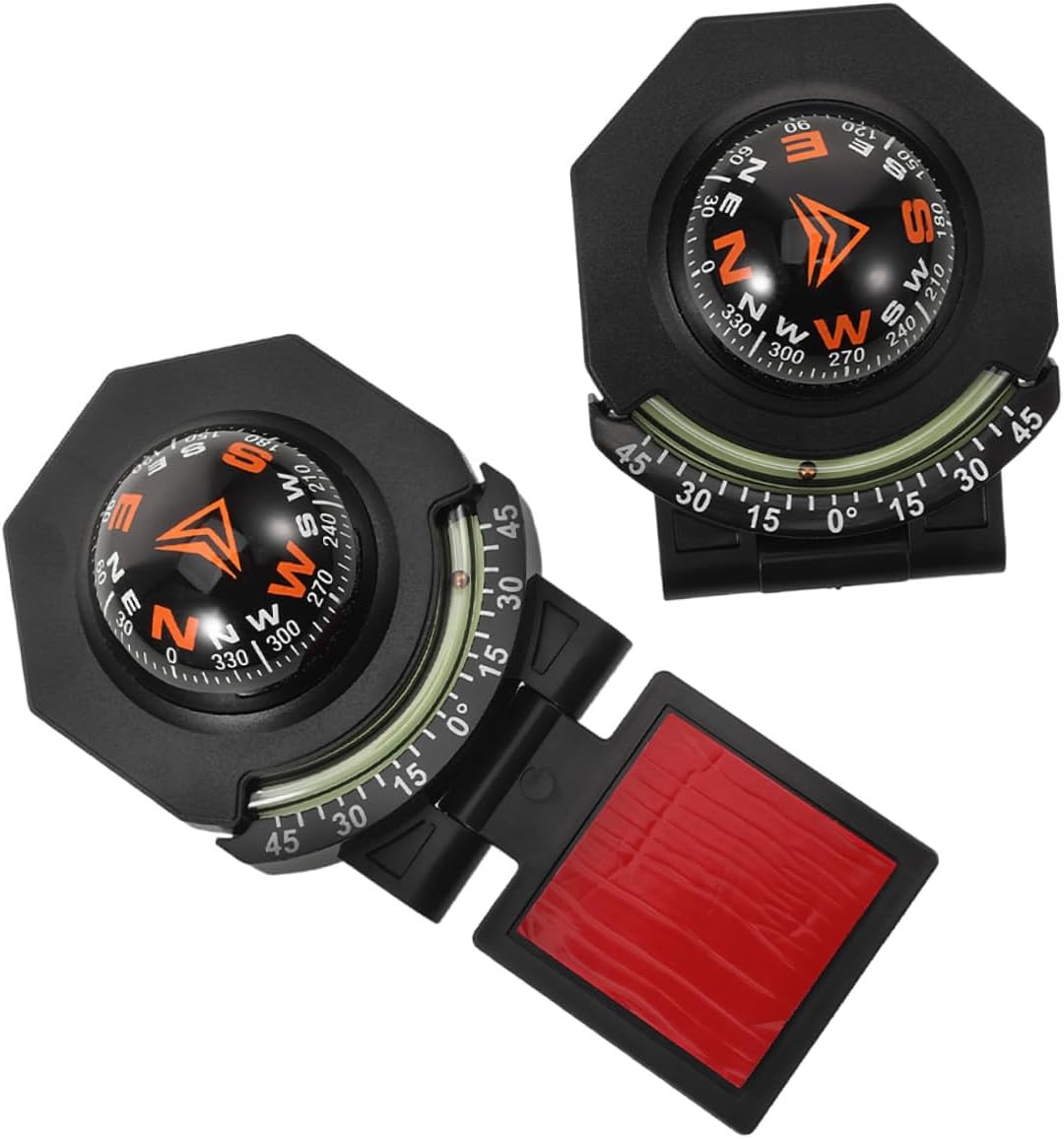 2pcs Car Dashboard Compass with Inclinometer Compass for Vehicle and Off-Road Use