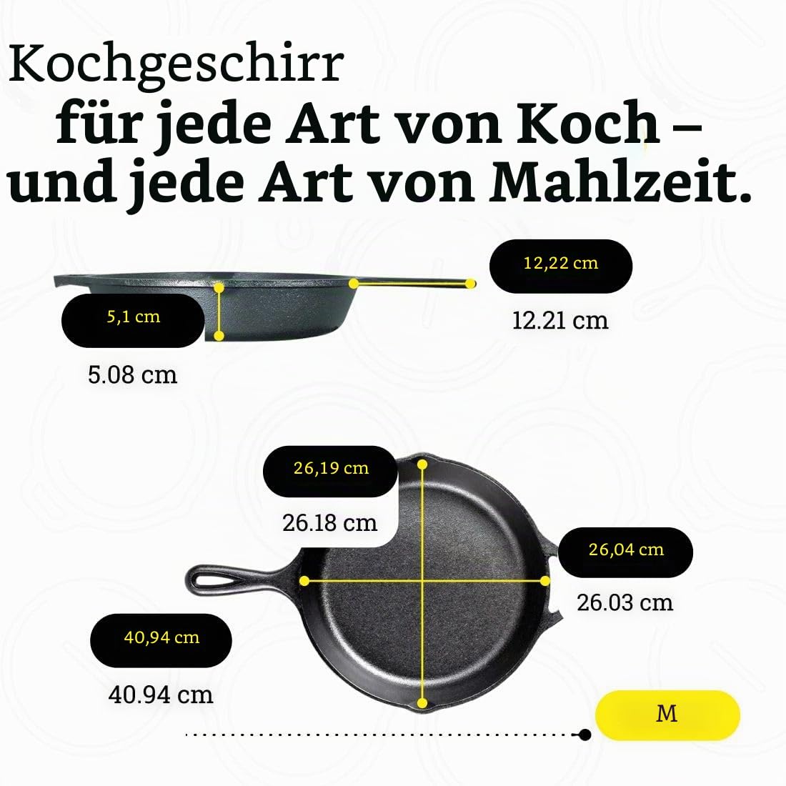 Lodge Vorgebranntes Gusseisen-Pfannen-Set – 3-teilig mit 20,3 cm und 30,5 cm Bratpfannen