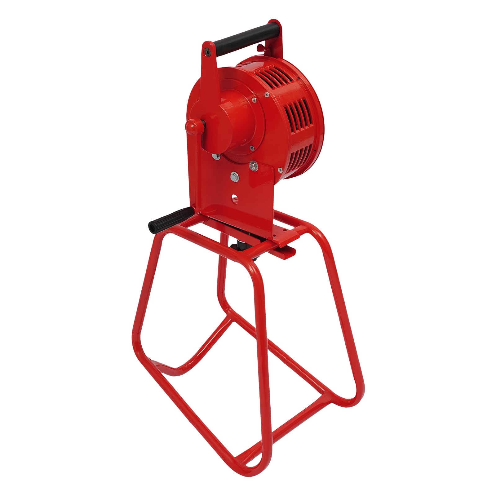 Sirena a manovella 125 dB – Sirena di emergenza manuale in lega di alluminio, sirena portatile per protezione civile, incendio forestale e allarme industriale (rosso)